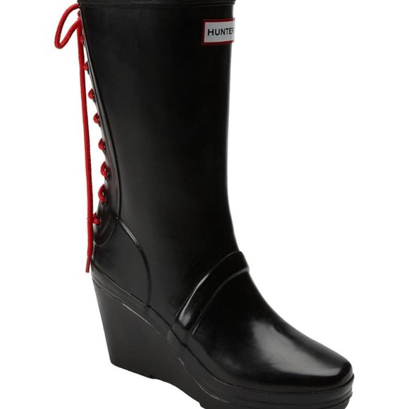 Hunter | Shoes | Hunter Black Lace Up 